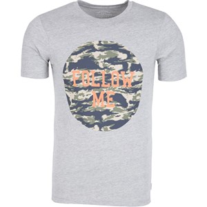 Jack Jones Erkek T-Shirt 12133840 Light Grey Melange