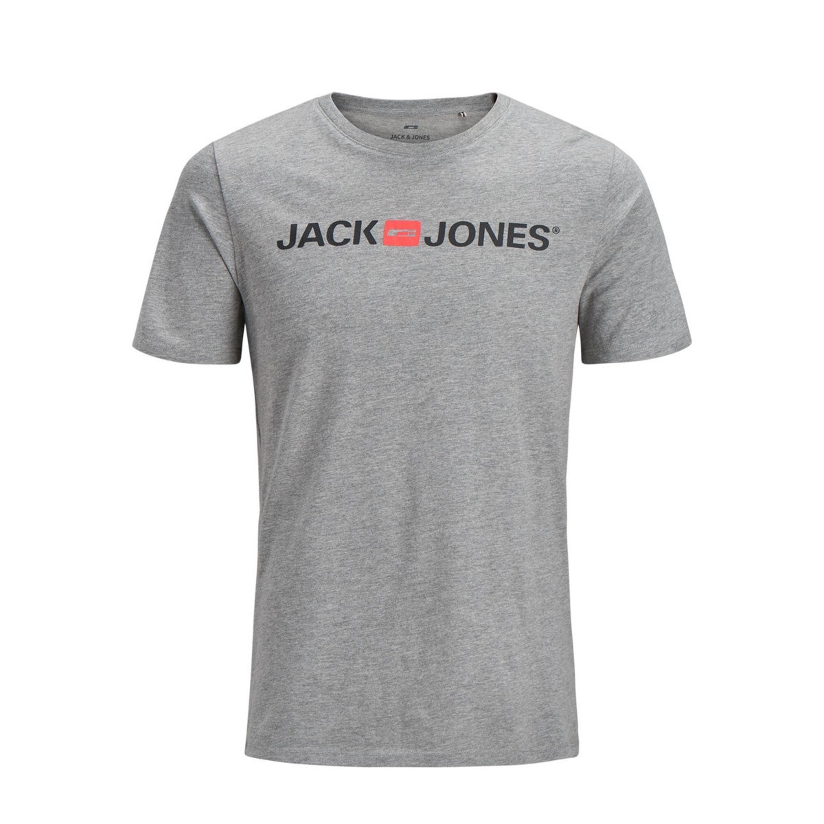 Jack Jones Erkek T-Shirt 12137126 Light Grey Melange