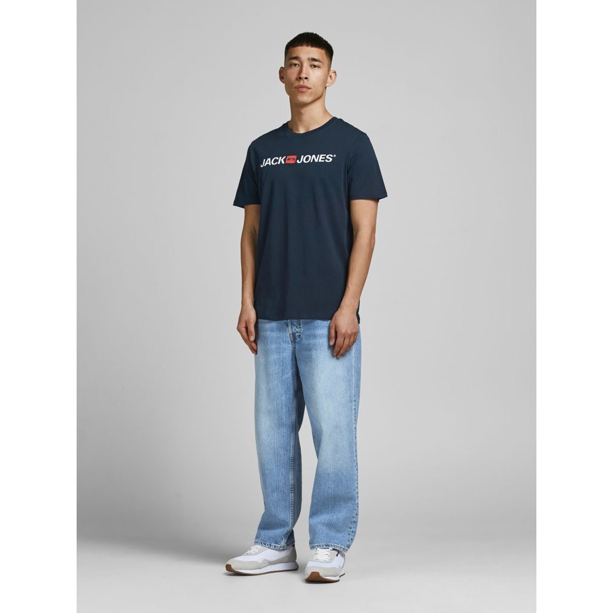 Jack Jones Erkek T-Shirt 12137126 Navy Blazer