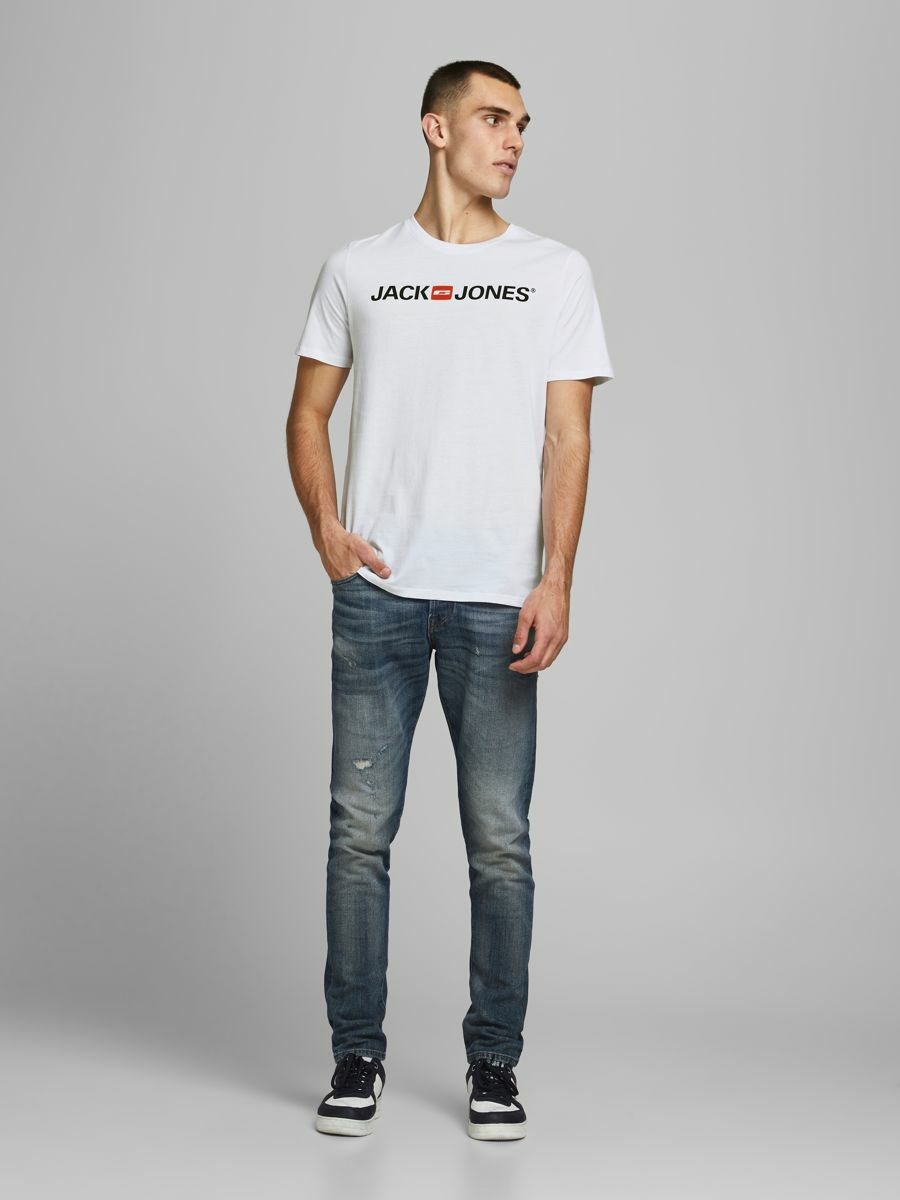 Jack Jones Erkek T-Shirt 12137126 White