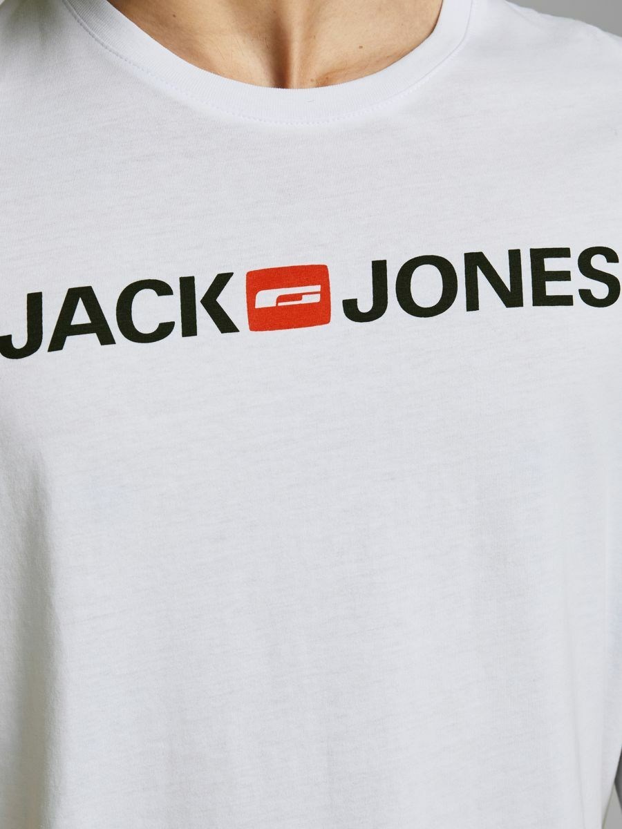 Jack Jones Erkek T-Shirt 12137126 White