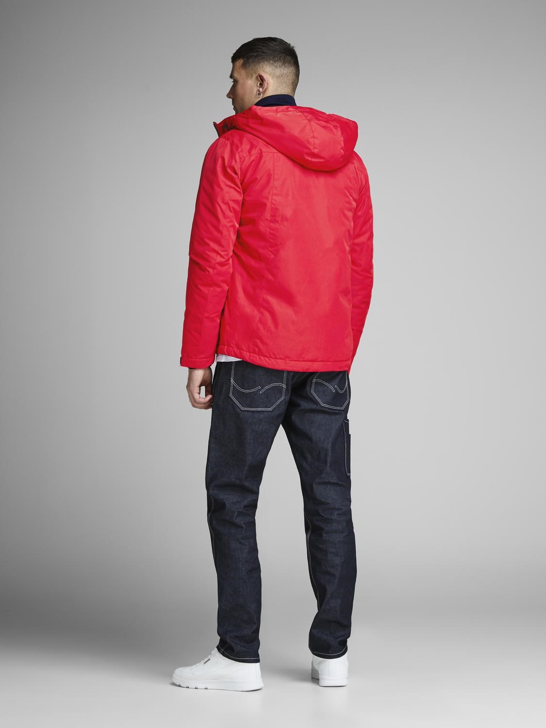 Jack Jones Erkek Parka 12140297 Tango Red