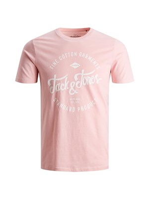 Jack Jones Erkek T-Shirt 12147844 Coral Blush