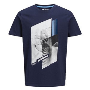 Jack Jones Erkek T-Shirt 12148561 Maritime Blue