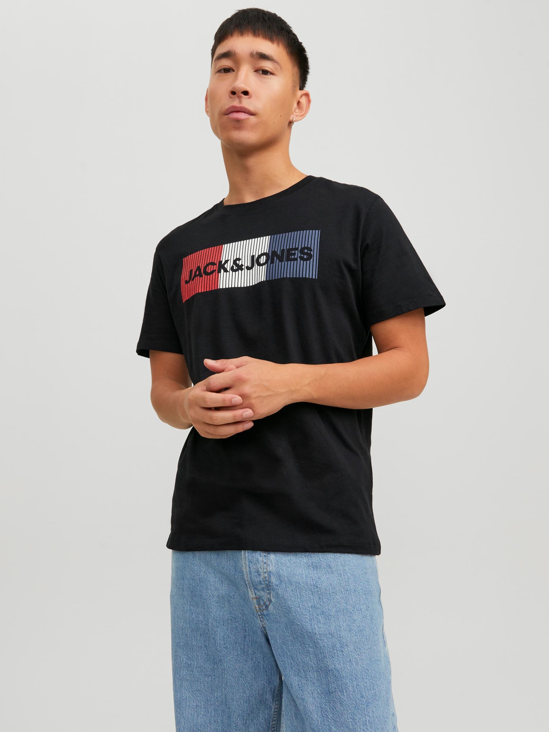 Jack Jones Erkek T-Shirt 12151955 Black