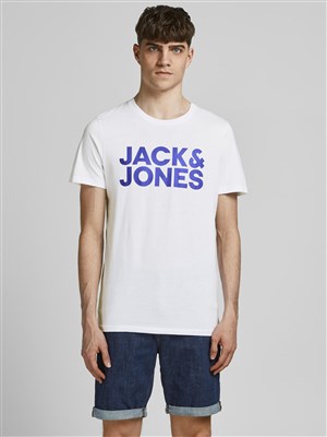 Jack Jones Erkek T-Shirt 12151955 White