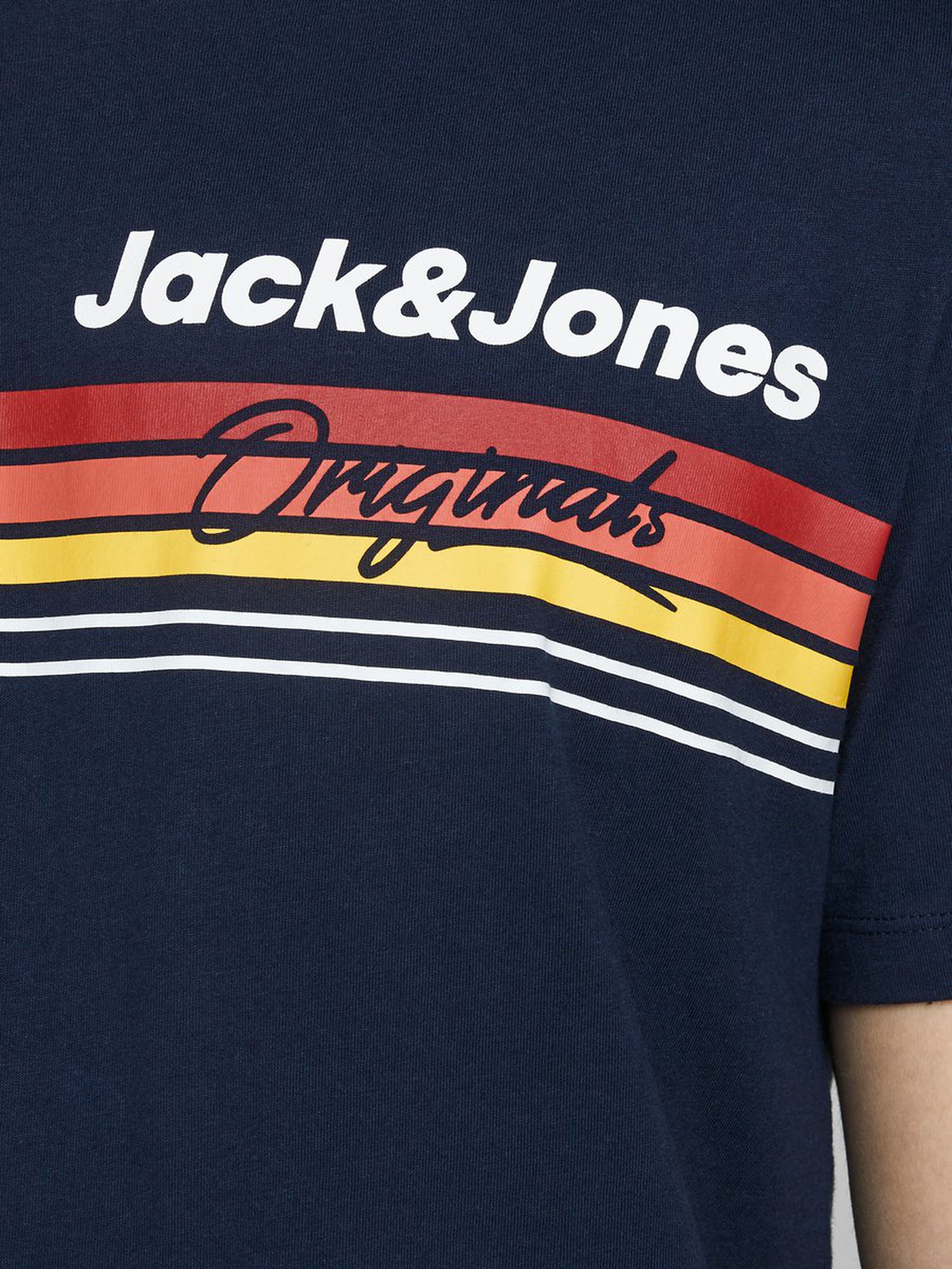 Jack Jones Erkek T-Shirt 12168083 Navy Blazer