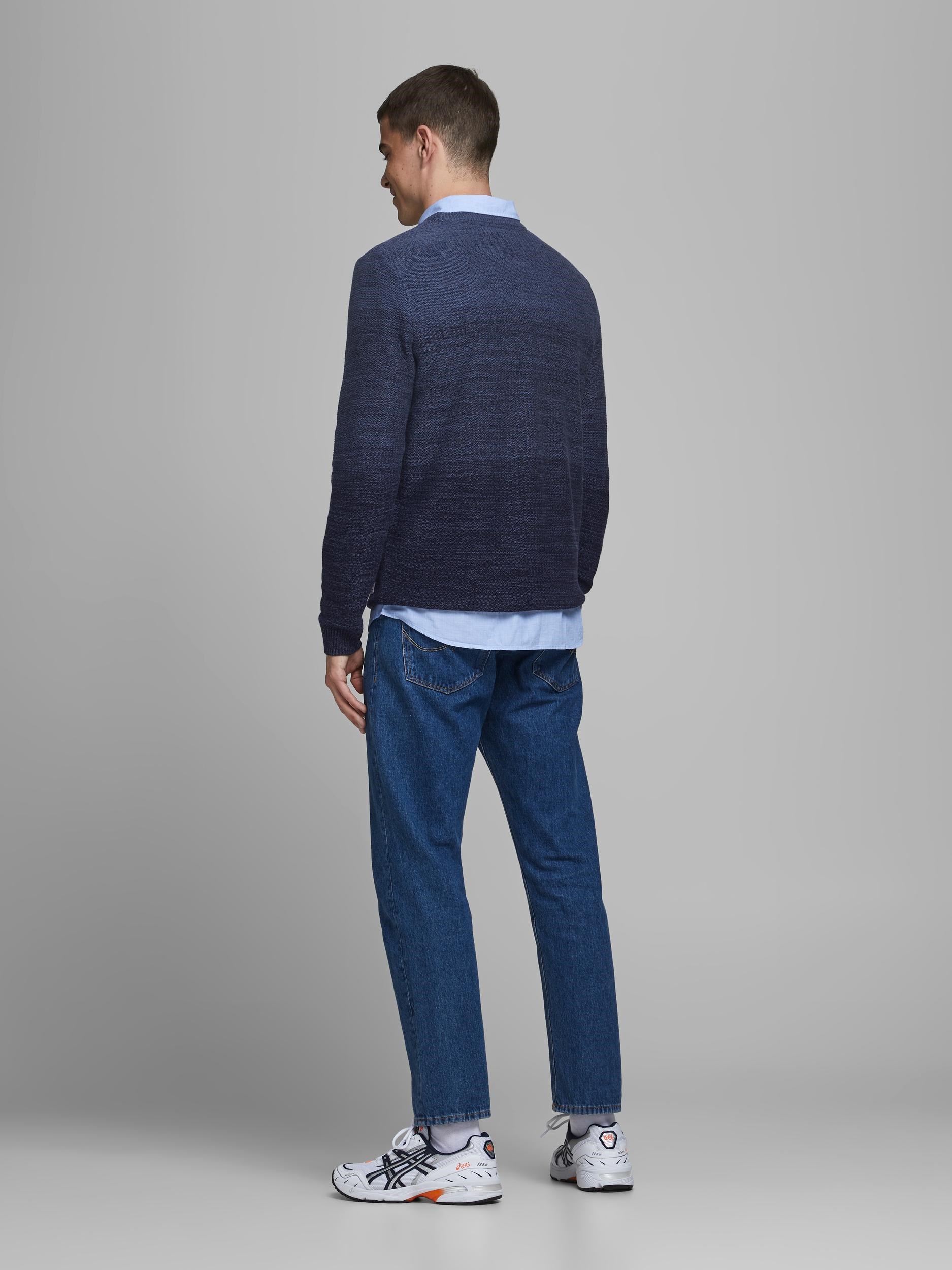 Jack Jones Erkek Kazak 12173972 Denim Blue