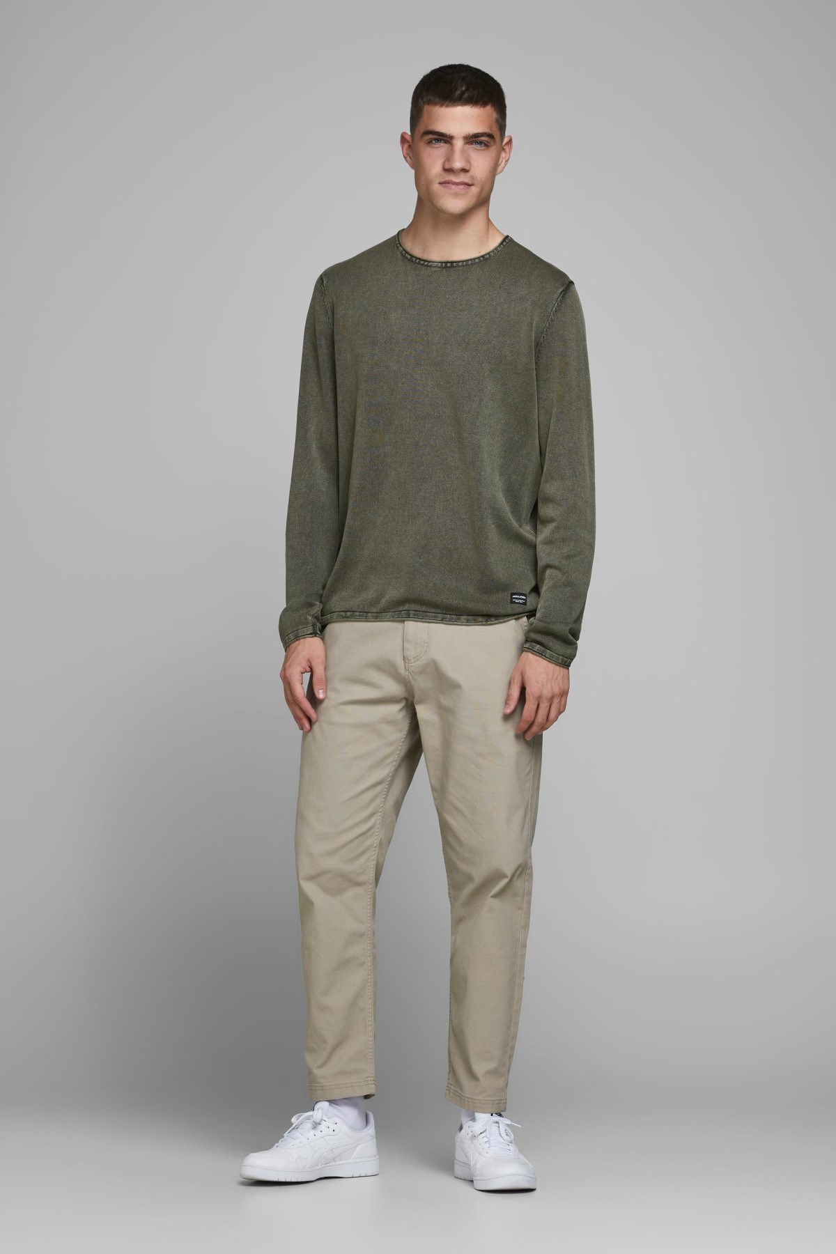 Jack Jones Erkek Triko 12174001 Dusty Olive