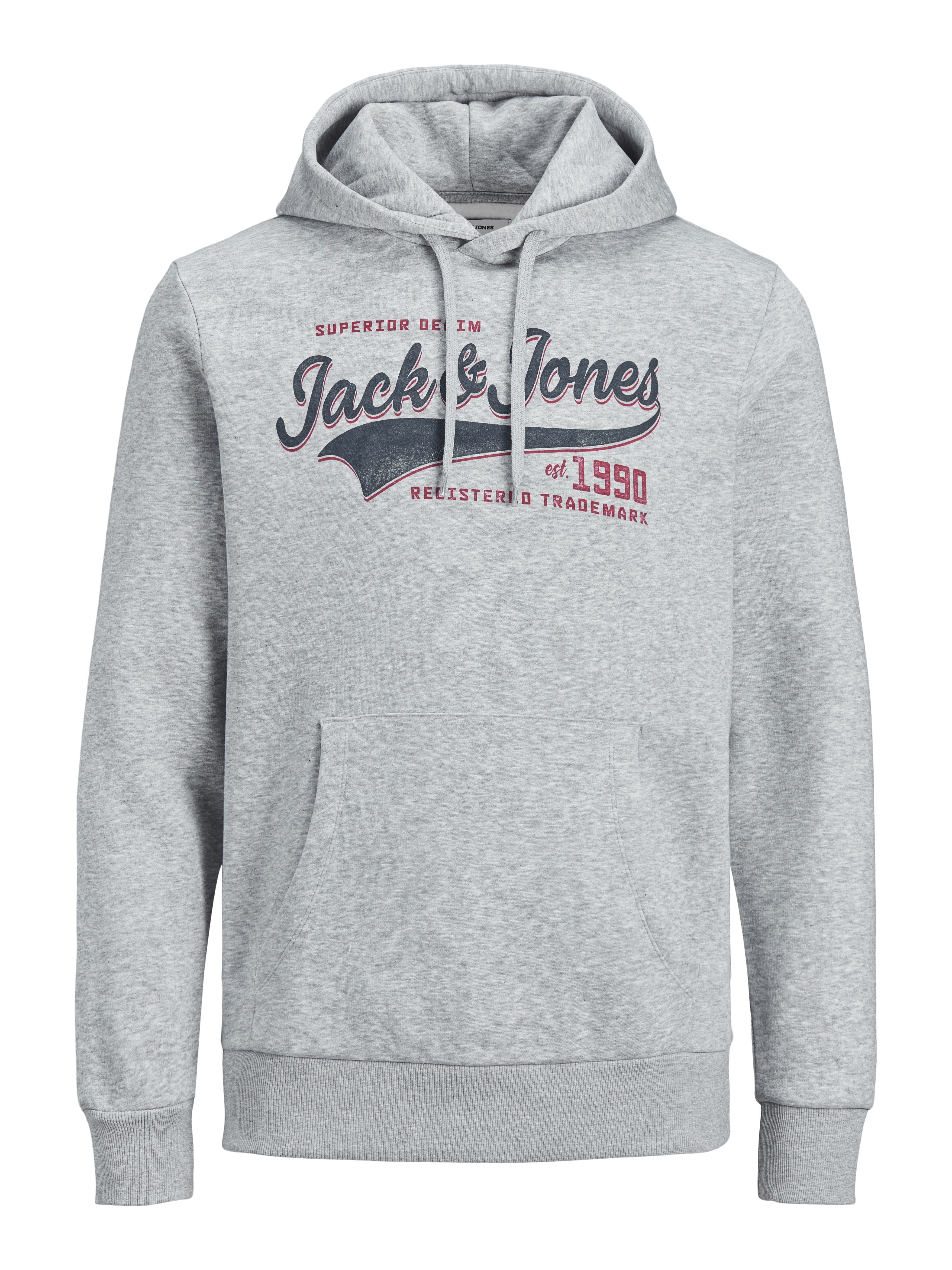 Jack Jones Erkek S-Shirt 12189736 Light Grey Melange