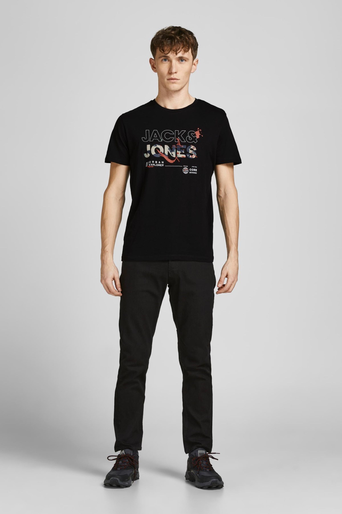 Jack Jones Erkek T-Shirt 12205244 Black