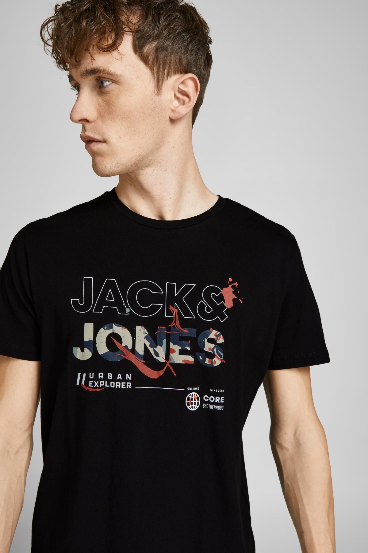 Jack Jones Erkek T-Shirt 12205244 Black