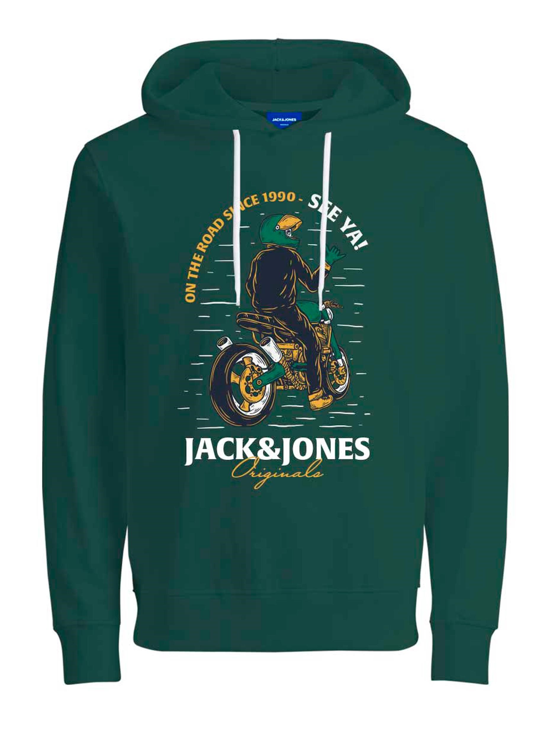 Jack Jones Erkek S-Shirt 12219660 Trekking Green