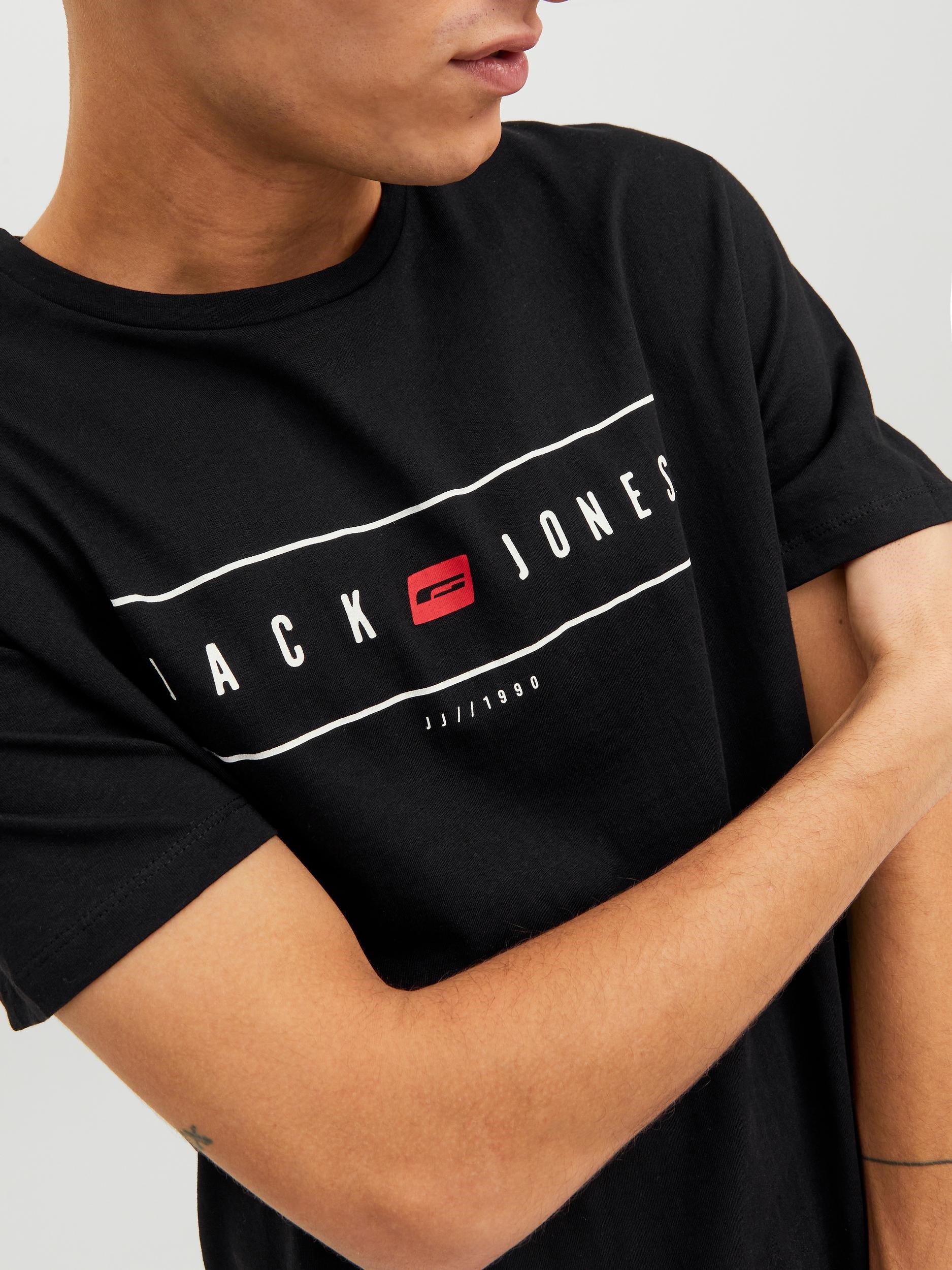 Jack Jones Erkek T-Shirt 12221011 Black