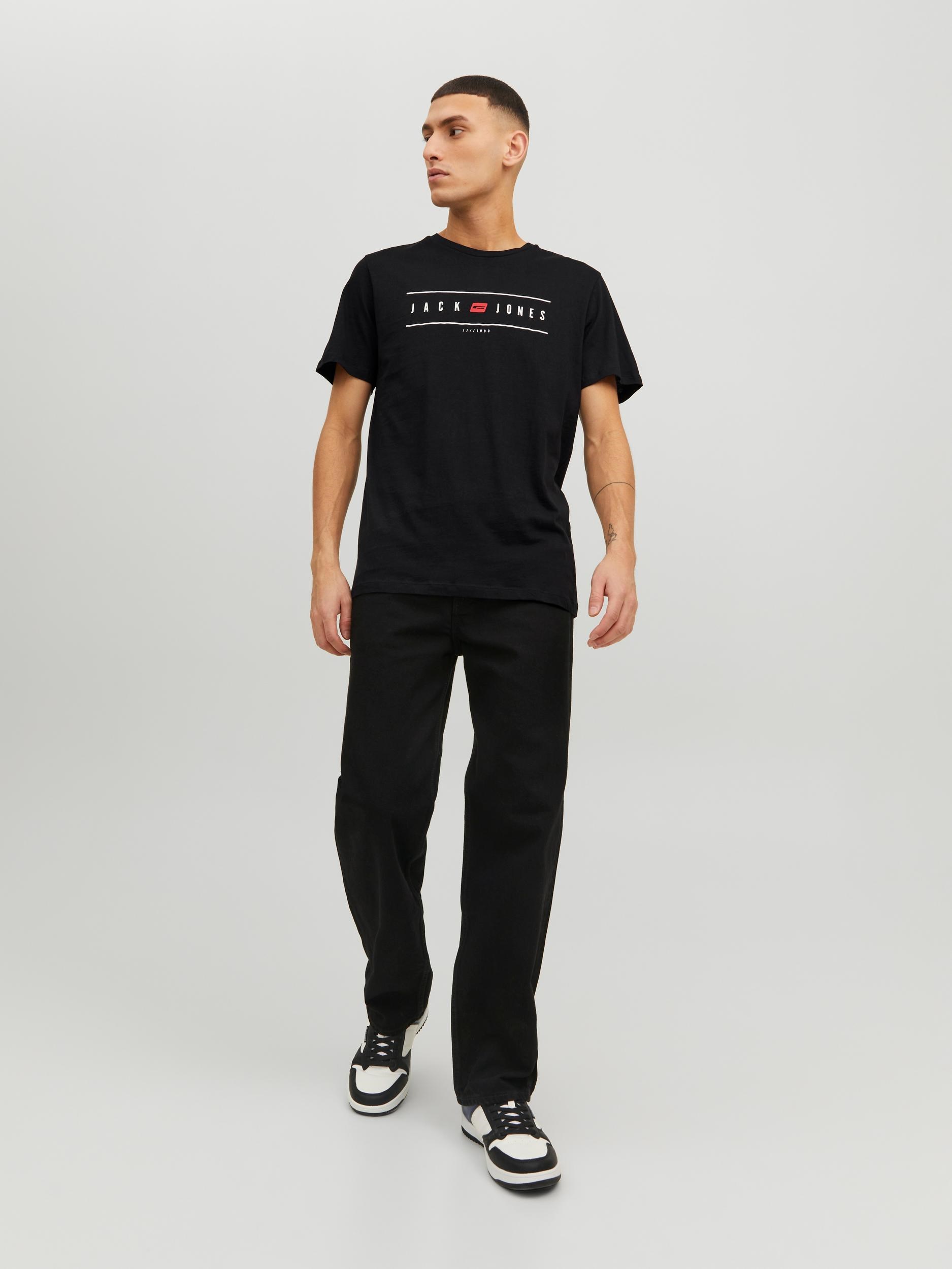 Jack Jones Erkek T-Shirt 12221011 Black