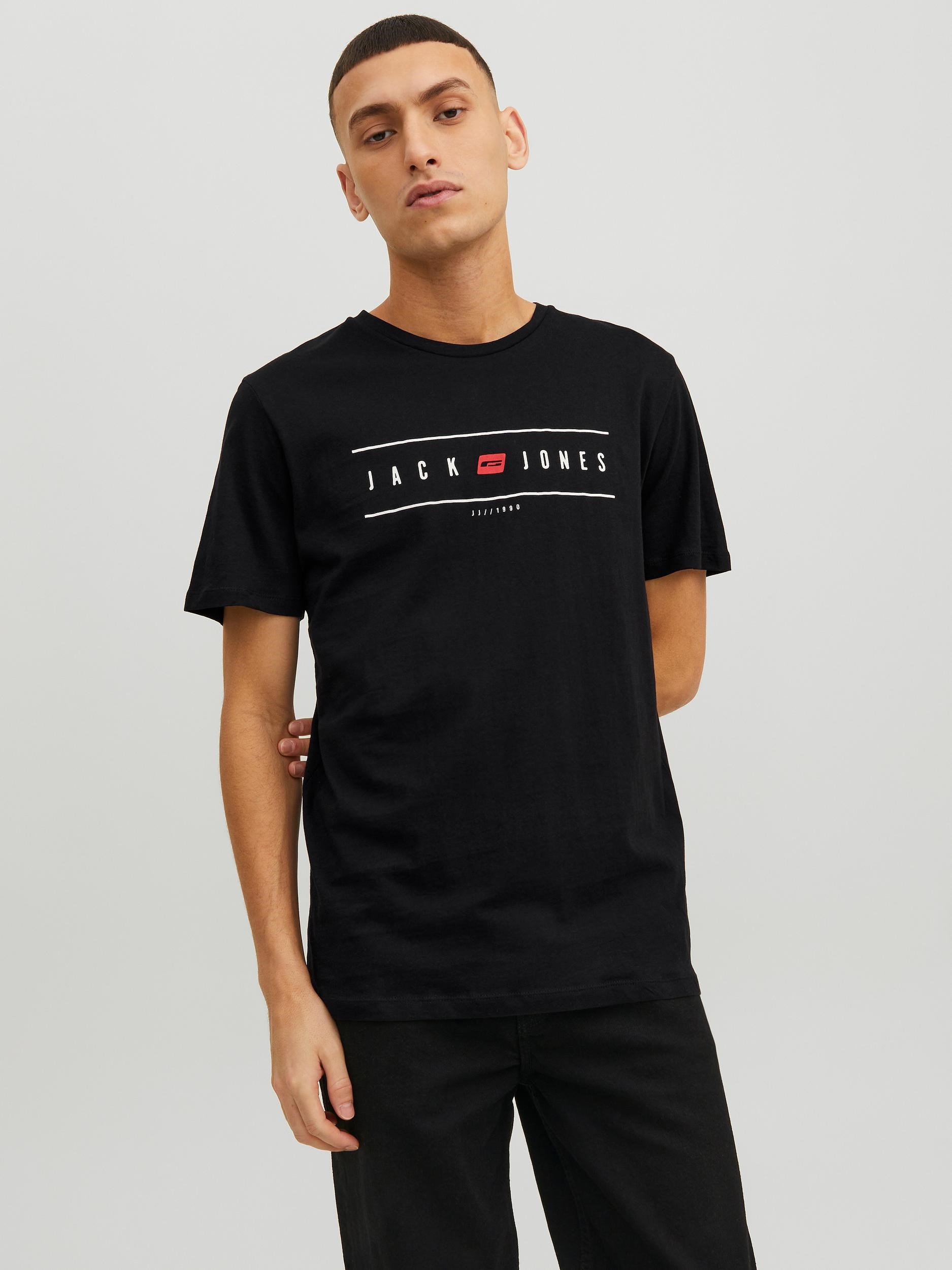 Jack Jones Erkek T-Shirt 12221011 Black