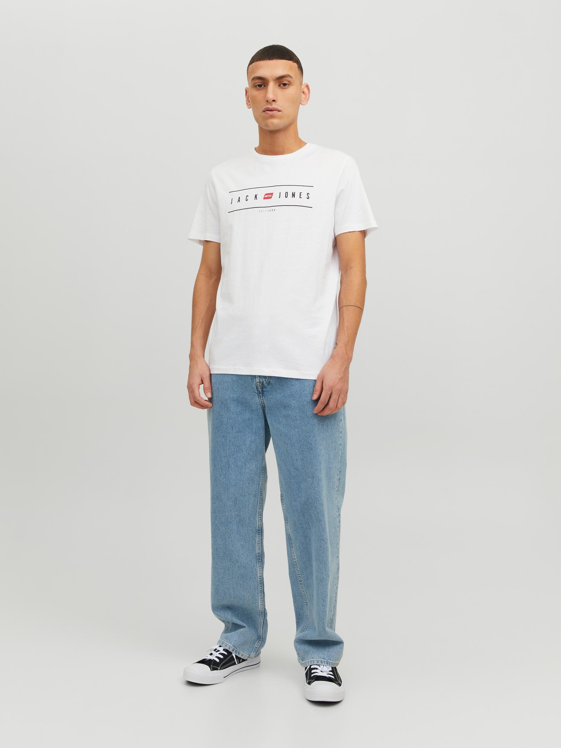 Jack Jones Erkek T-Shirt 12221011 White