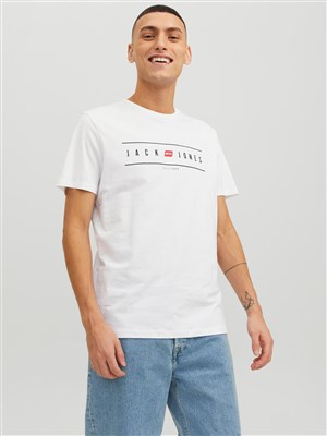 Jack Jones Erkek T-Shirt 12221011 White