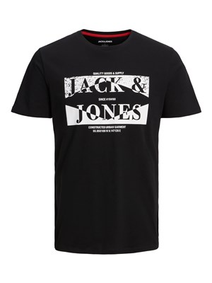 Jack Jones Erkek T-Shirt 12222882 Black