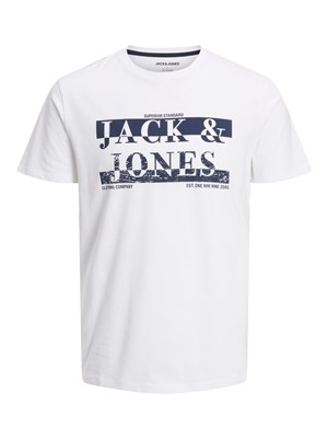 Jack Jones Erkek T-Shirt 12222882 White