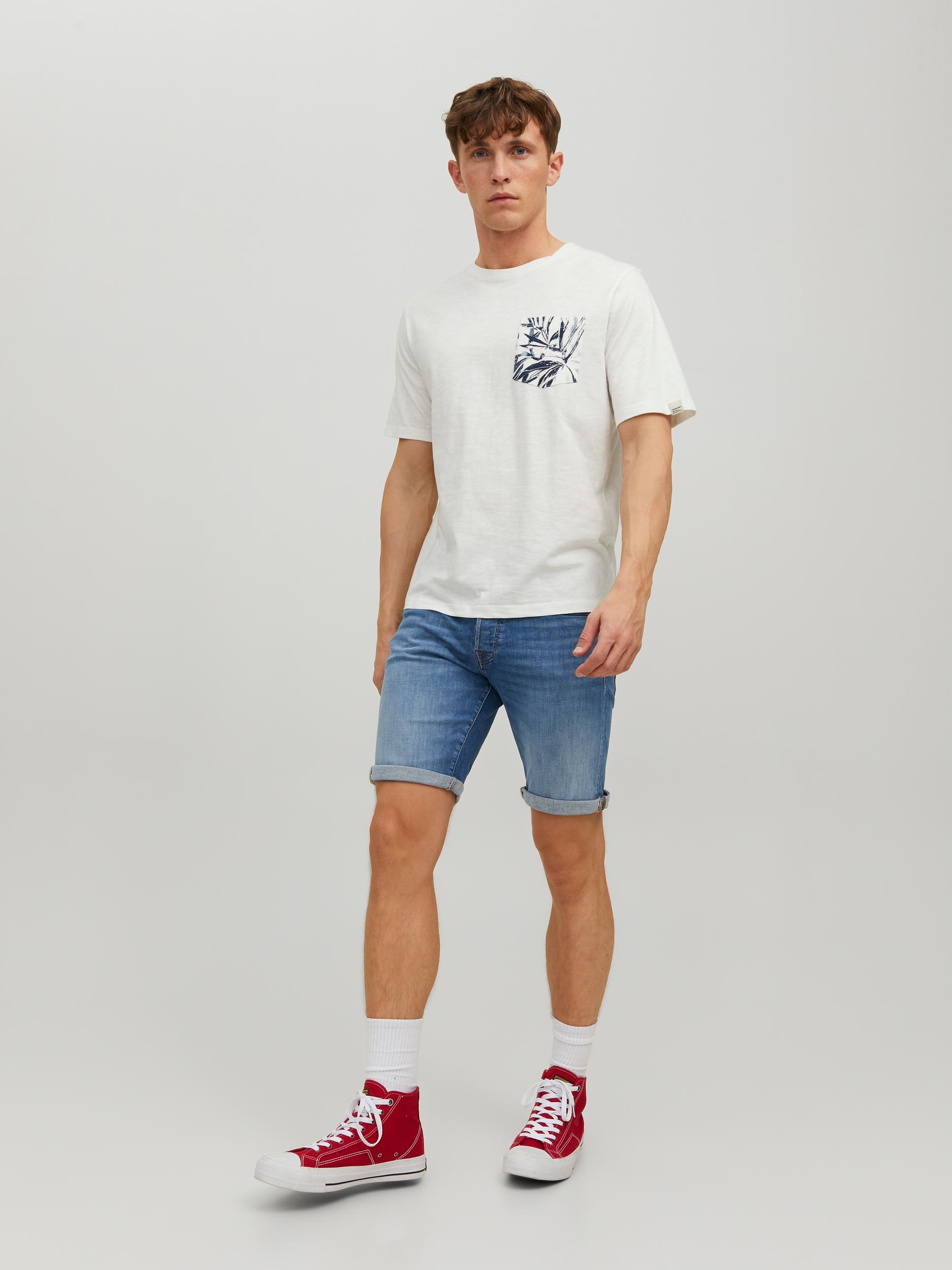 Jack Jones Erkek T-Shirt 12227778 Cloud Dancer