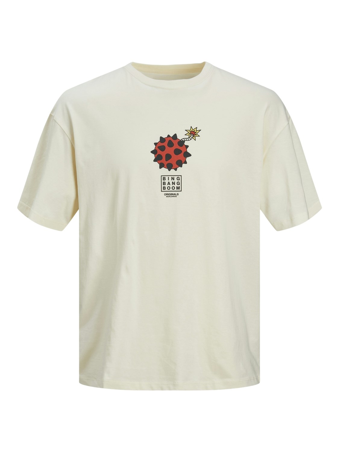 Jack Jones Erkek T-Shirt 12254169 Buttercream