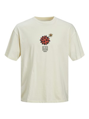 Jack Jones Erkek T-Shirt 12254169 Buttercream