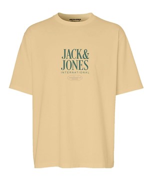 Jack Jones Erkek T-Shirt 12255636 Italian Straw