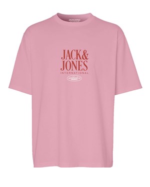 Jack Jones Erkek T-Shirt 12255636 Pink Nectar