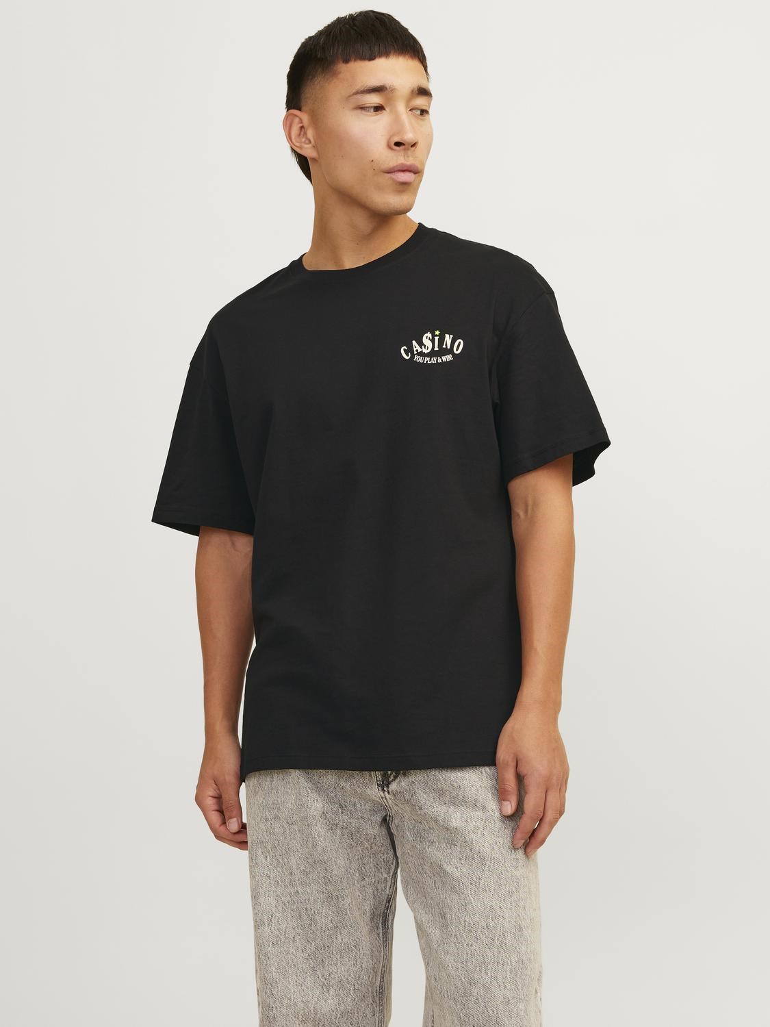 Jack Jones Erkek T-Shirt 12256929 Black