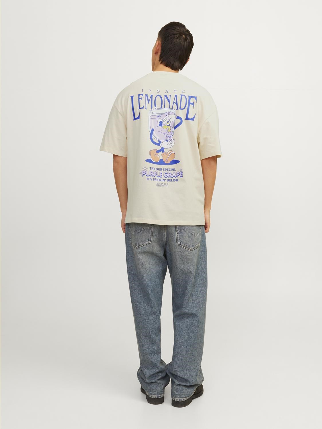 Jack Jones Erkek T-Shirt 12256929 Buttercream