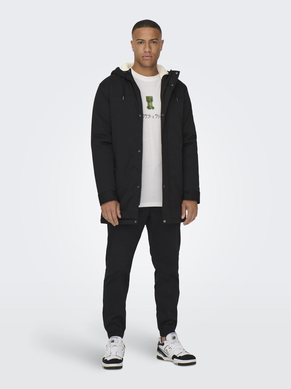 Only & Sons Erkek Parka 22025690 Black