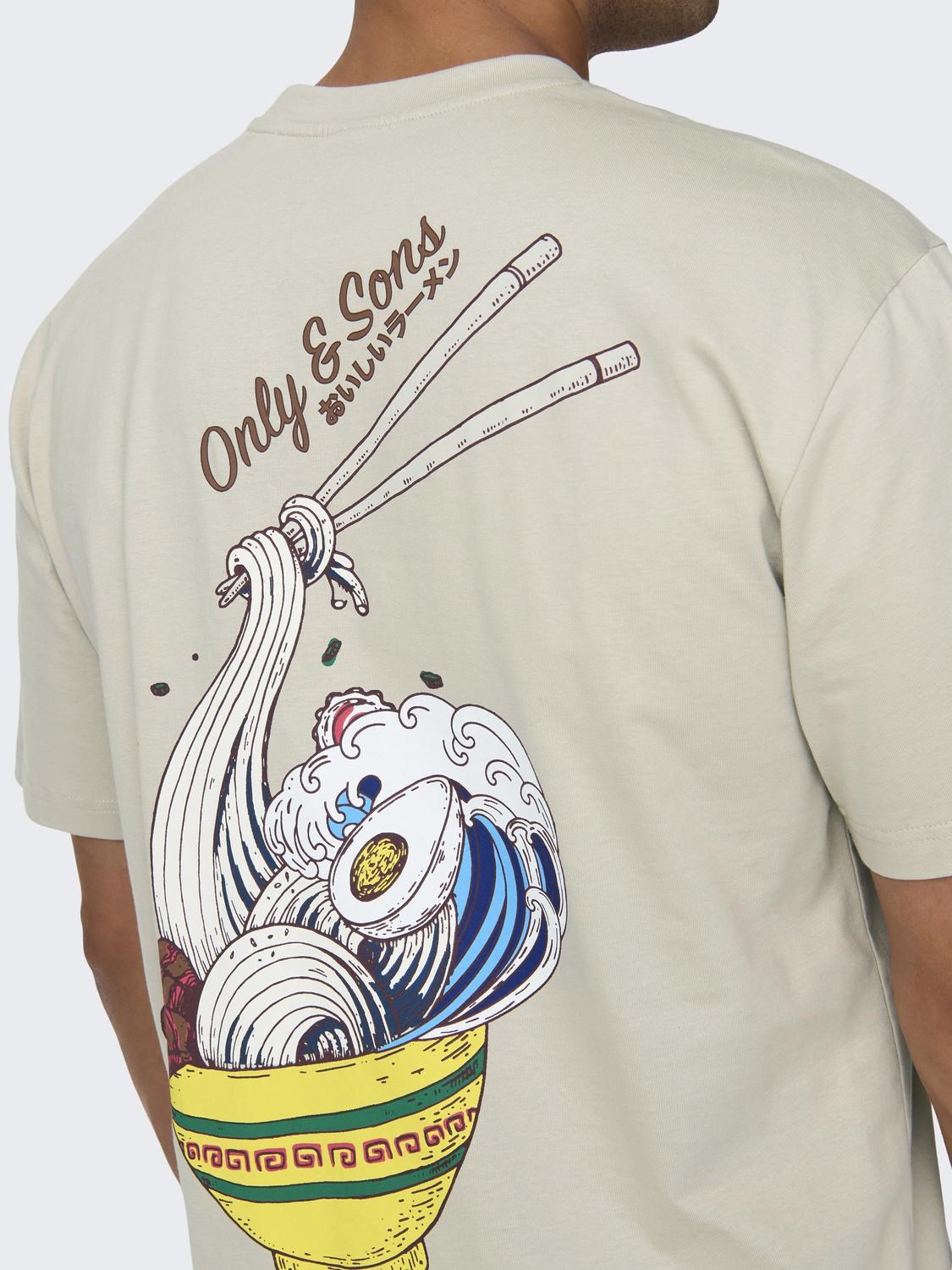 Only & Sons Erkek T-Shirt 22029089 Silver Lining