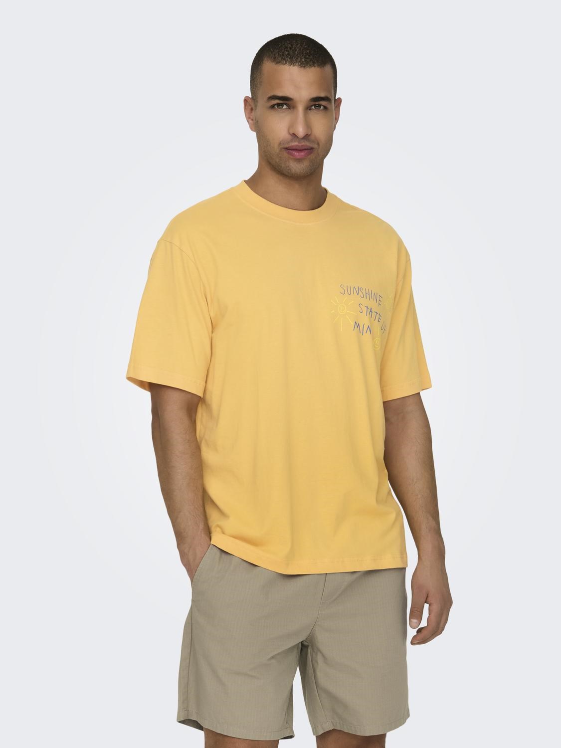 Only & Sons Erkek T-Shirt 22029468 Chamois