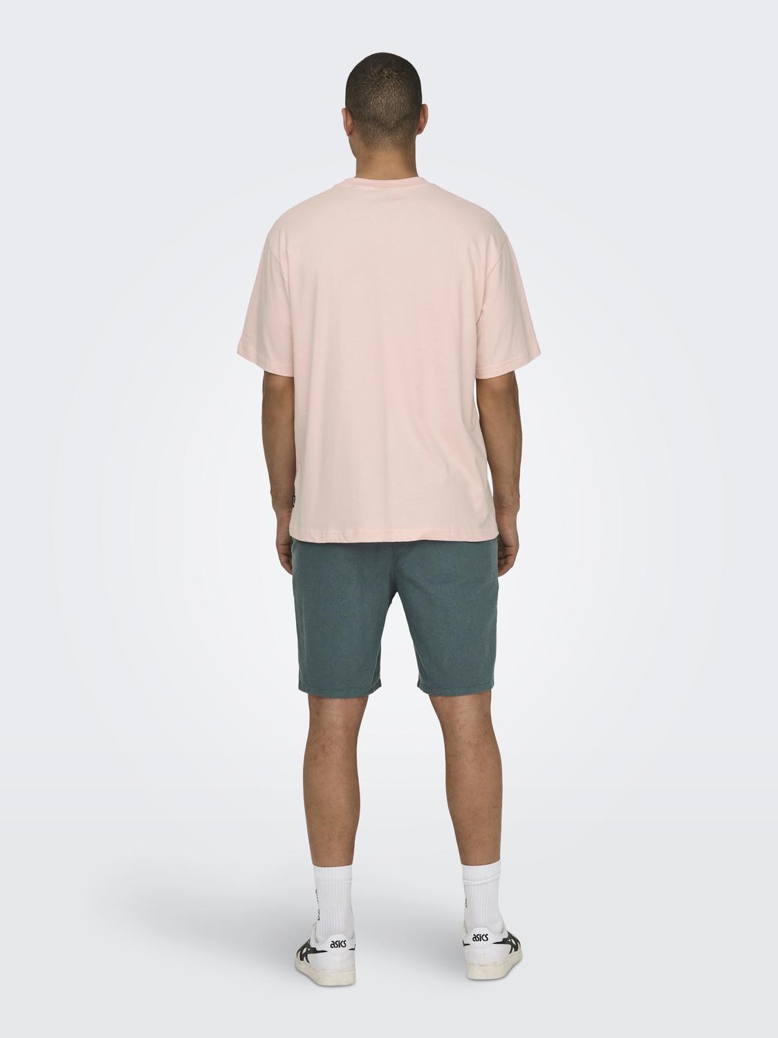 Only & Sons Erkek T-Shirt 22029468 Impatiens Pink