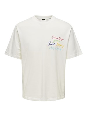 Only & Sons Erkek T-Shirt 22029468 Cloud Dancer