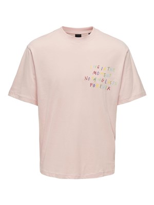 Only & Sons Erkek T-Shirt 22029468 Impatiens Pink