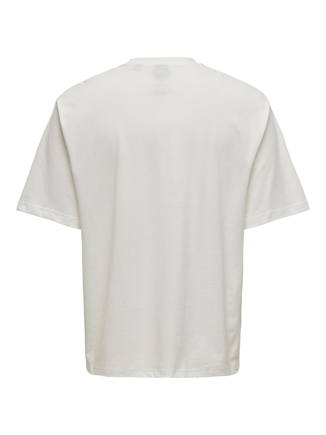 Only & Sons Erkek T-Shirt 22029524 Cloud Dancer