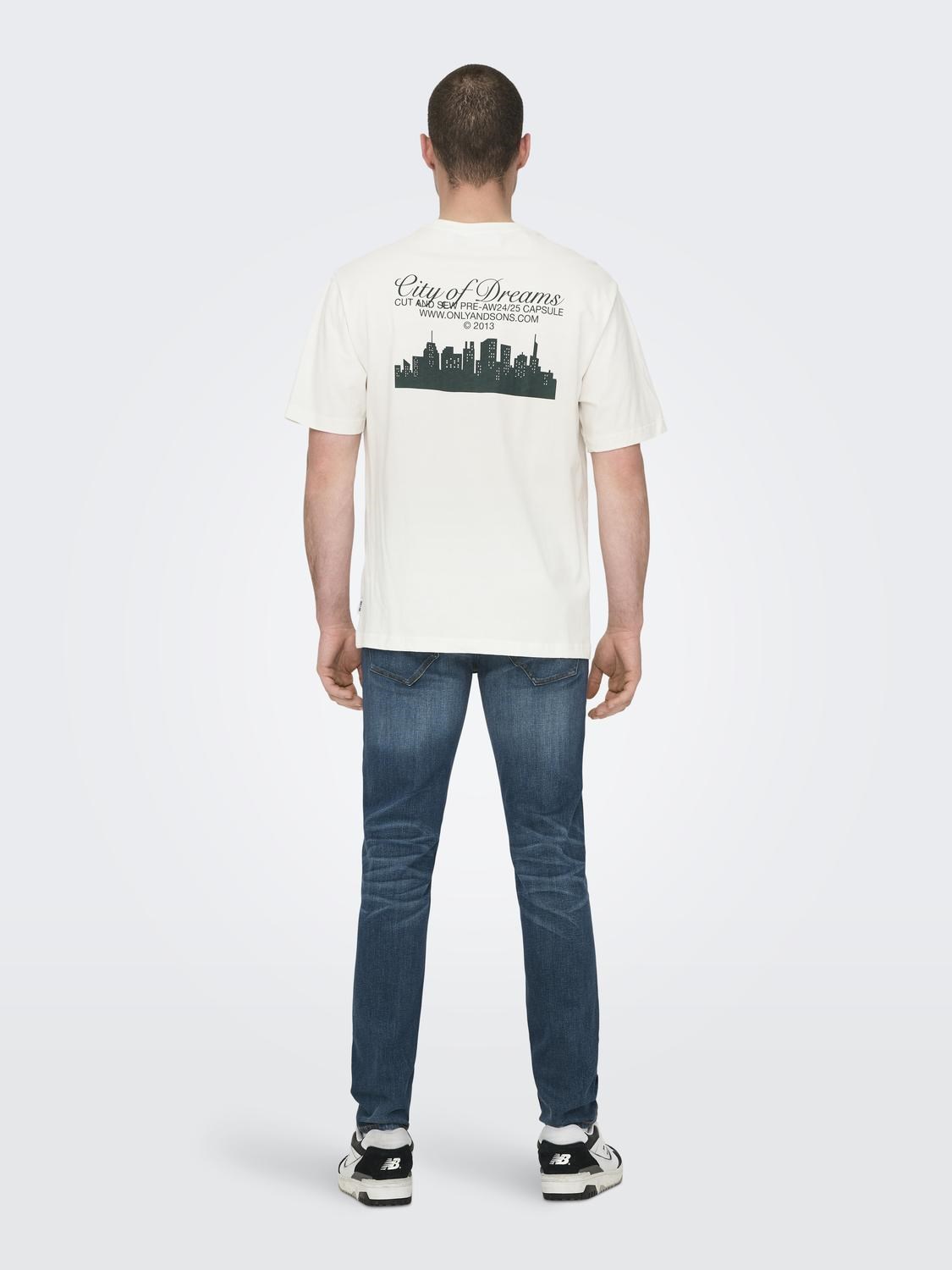 Only & Sons Erkek T-Shirt 22030144 Cloud Dancer