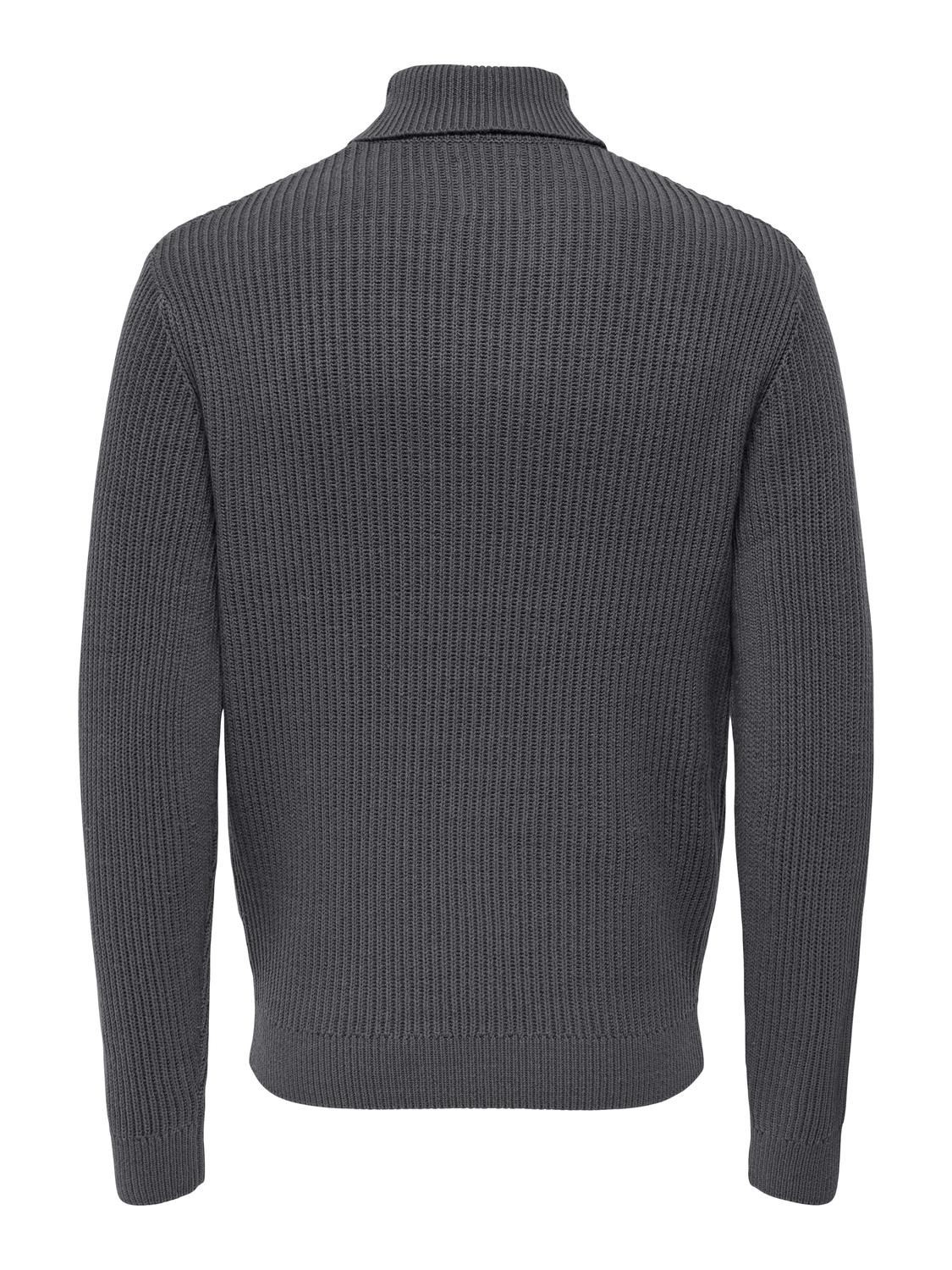 Only & Sons Erkek Kazak 22030312 Grey Pinstripe