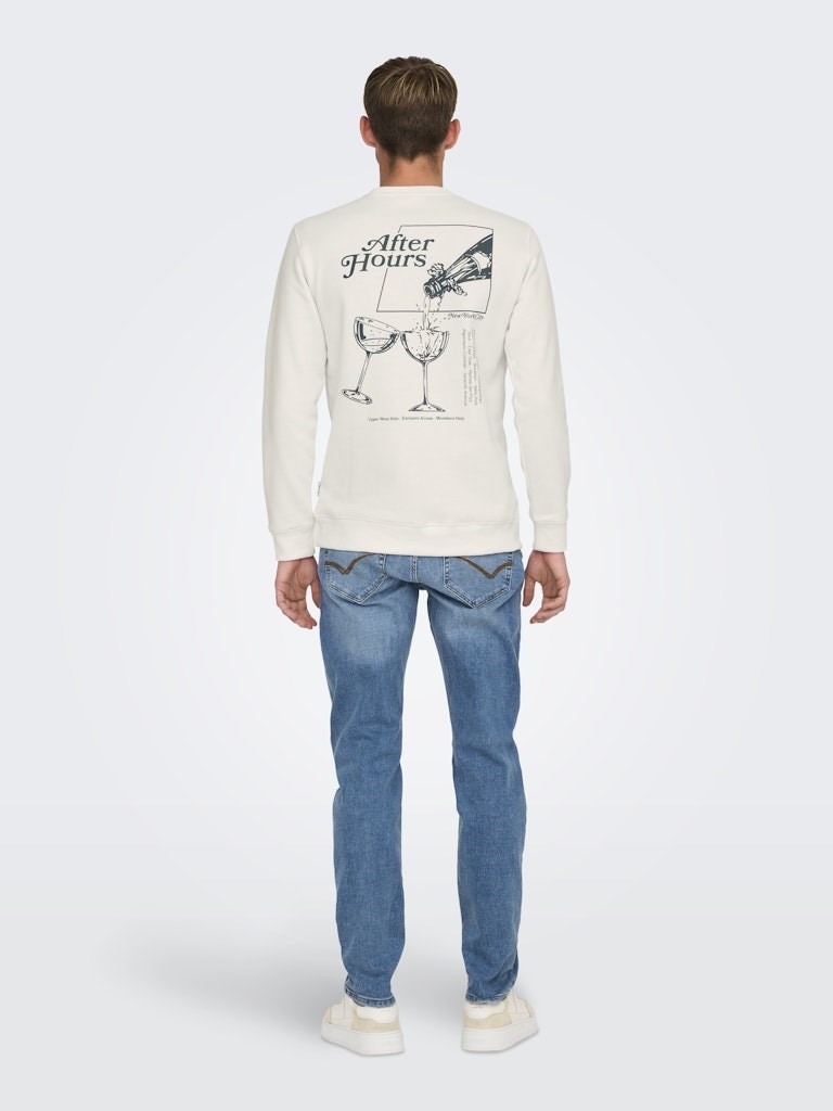 Only & Sons Erkek S-Shirt 22032287 Cloud Dancer