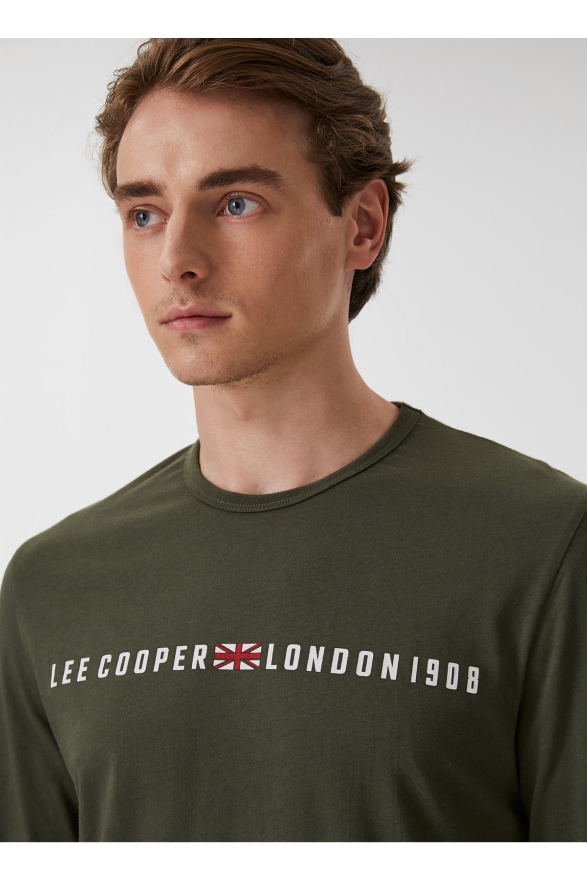 Lee Cooper Erkek T-Shirt 231 LCM 242002 Haki