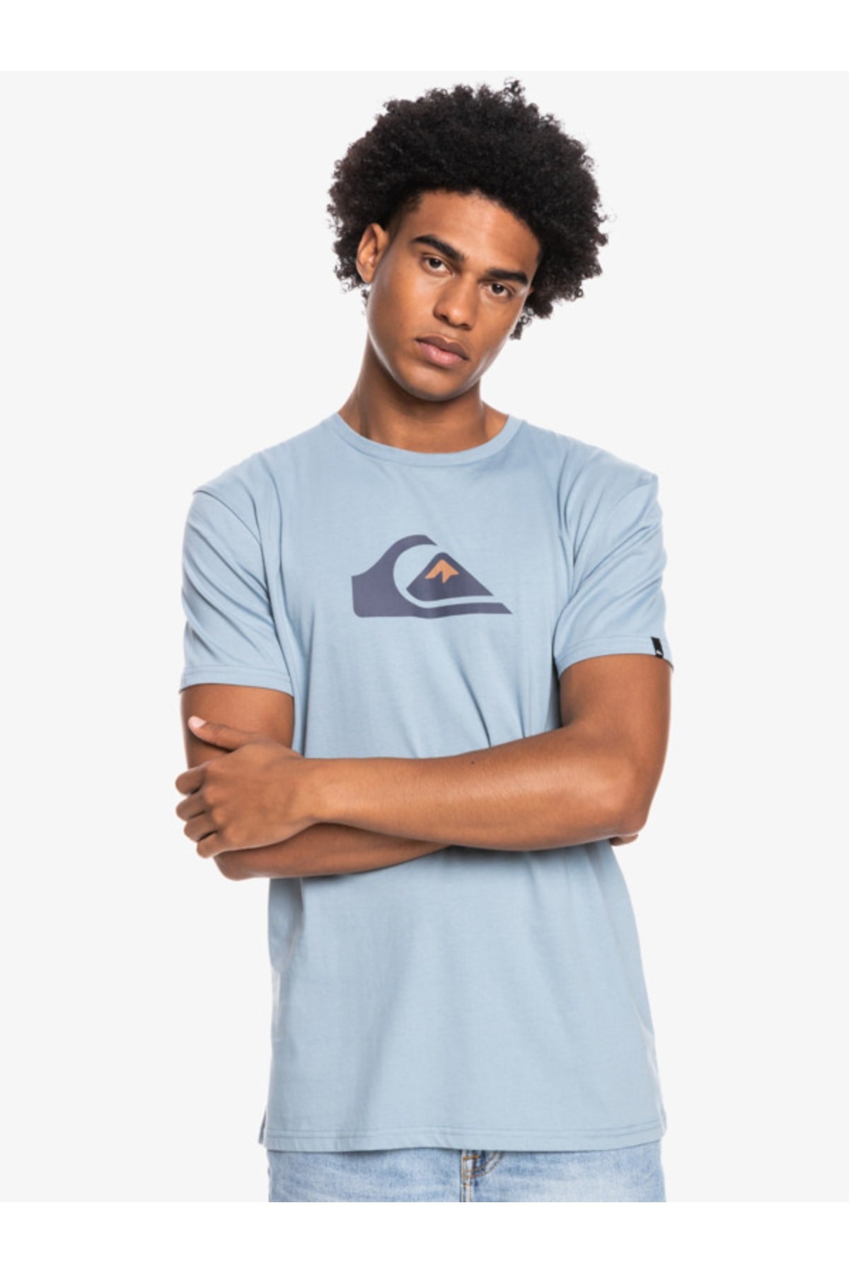 Quiksilver Erkek T-Shirt EQYZT06534 Bjn0-Orage Blue