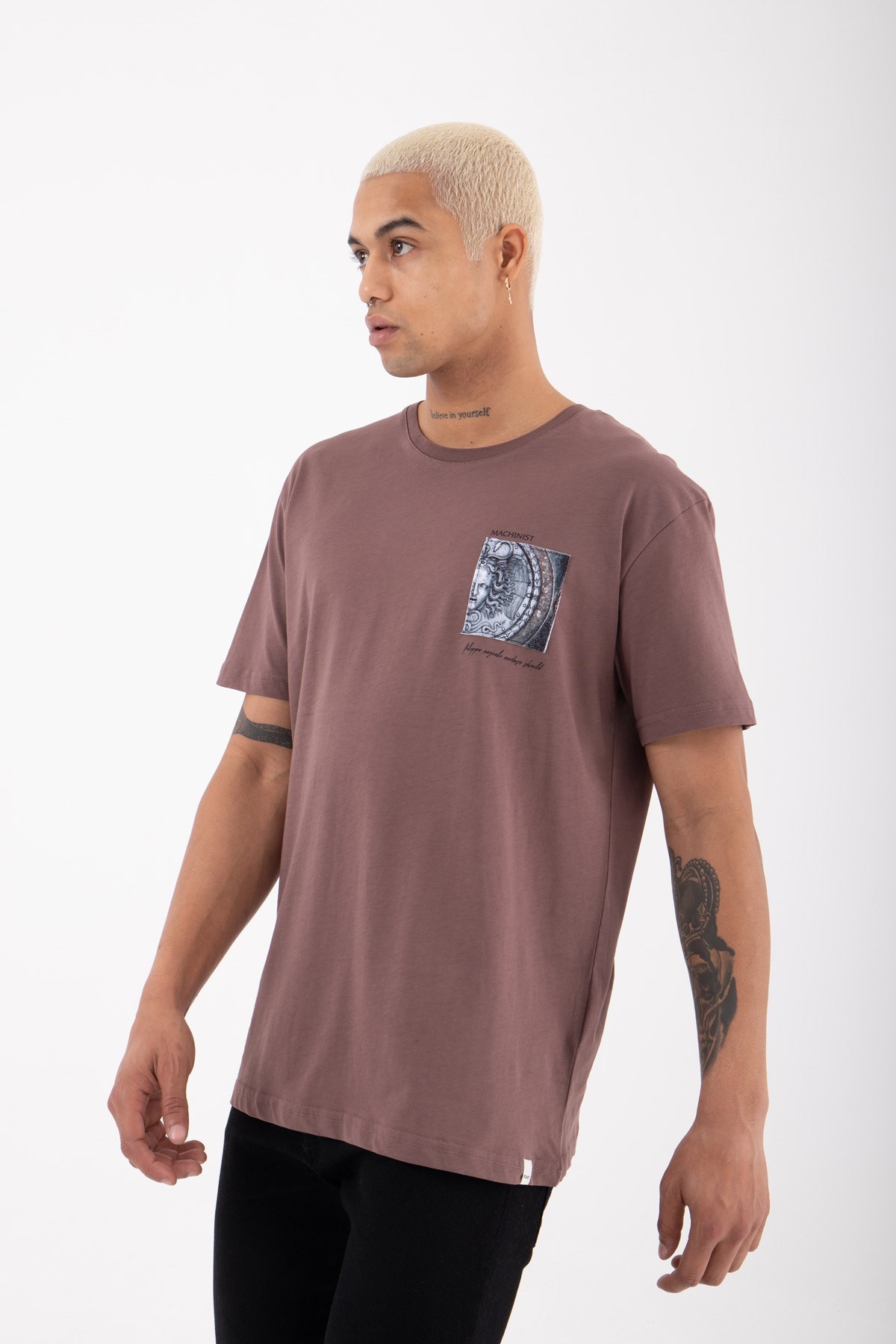 Machinist Erkek T-Shirt M1658 Mürdüm