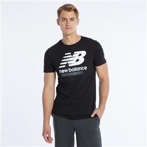 New Balance Erkek T-Shirt MNT1205-BKW 